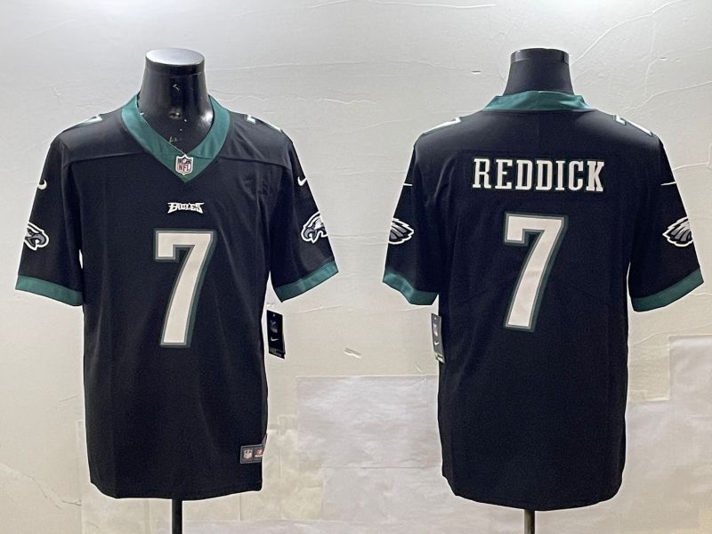 Men Philadelphia Eagles #7 Reddick Black 2025 Nike Vapor Limited NFL Jersey style 1